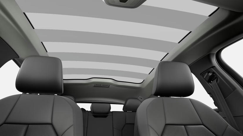 Glazen panoramadak met schakelbare transparantie