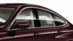 Omlijsting zijruiten in hoogglans chroom