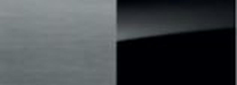 Sierdelen pianolaklook zwart/dwarsgeslepen aluminium licht